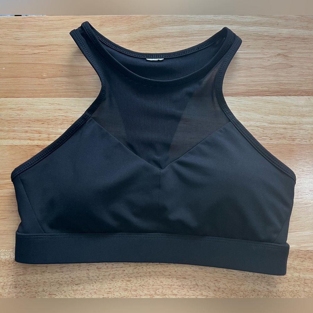 Fabletics Megan Black Mesh Sports Bra Size XS